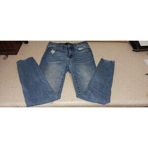 Judy Blue 3/26 skinny distressed med wash dandelion pocket raw hem
